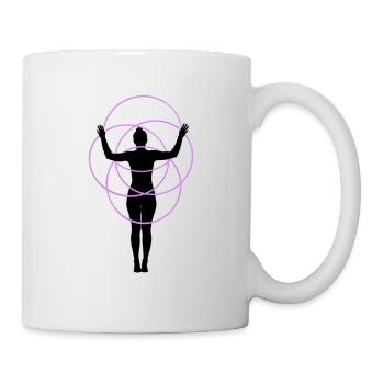 Hulahoop Silhouette - Tasse - Weiß - Rechts