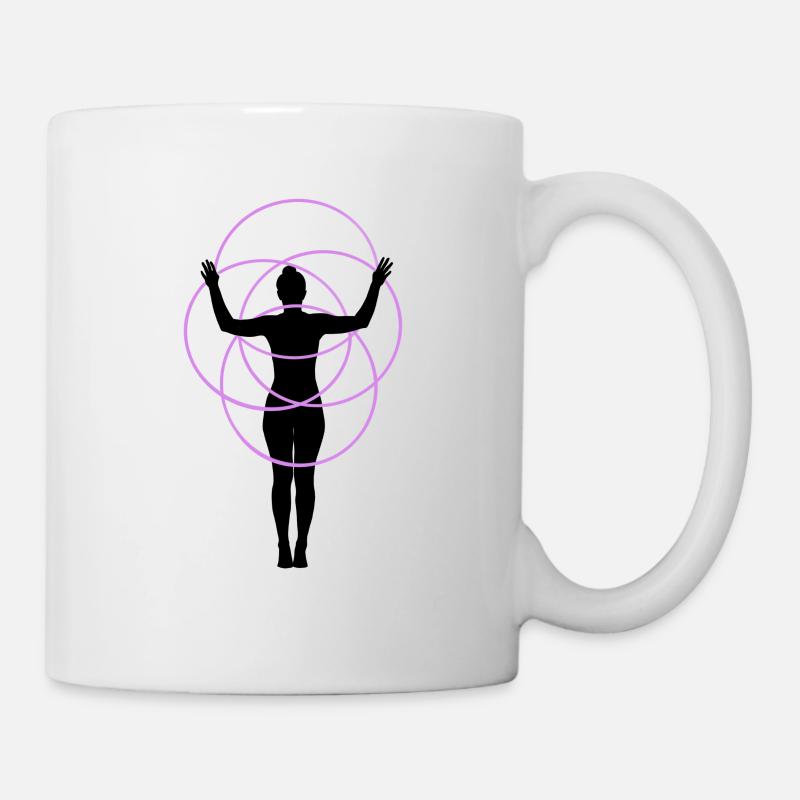 Hulahoop Silhouette - Tasse - Weiß