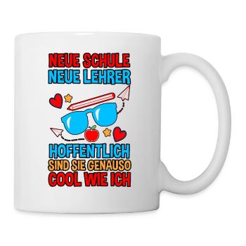 Jeunes quittant les garderies pour la rentrée scolaire Inscription des enfants à l’école - Mug blanc - blanc - Droite