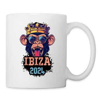 Ibiza 2024 Singe de fête - Mug blanc - blanc - Droite