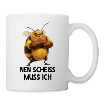 Biene Bienen Honigbienen Nen scheiss muss ich - Tasse - Weiß - Rechts