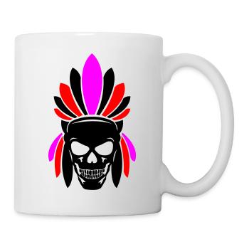 Crâne indien - Mug blanc - blanc - Droite