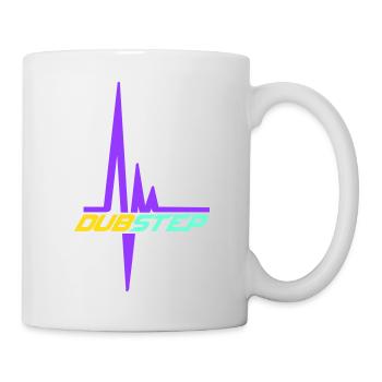 Dub Step Techno Music Pulse Heartbeat Frequency - Mug - white - Right
