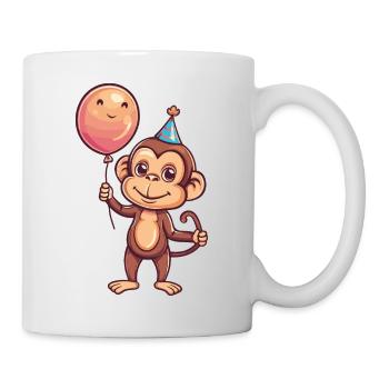 Affe Geburtstag Baby - Tasse - Weiß - Rechts
