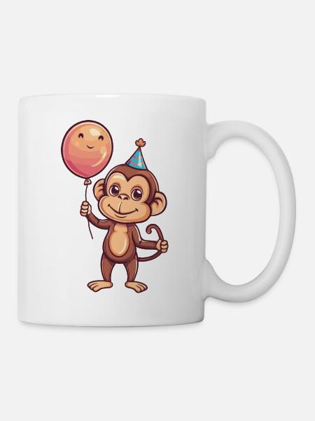 Affe Geburtstag Baby - Tasse - Weiß