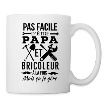 Papa Bricoleur Comme Un Papa Normal - Mug blanc - blanc - Droite
