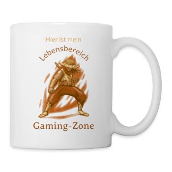Hier ist mein Lebensbereich Gaming Zone - Tasse - Weiß - Rechts
