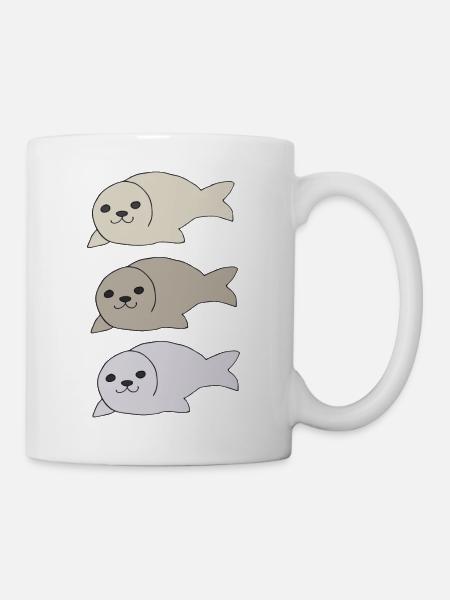 robbe dreifach - Tasse - Weiß