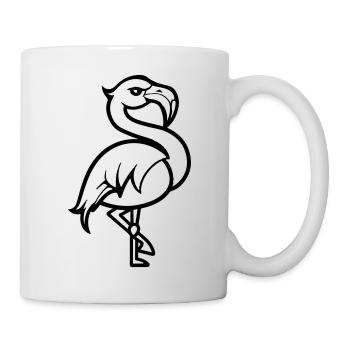Bande dessinée Flamingo - Mug blanc - blanc - Droite