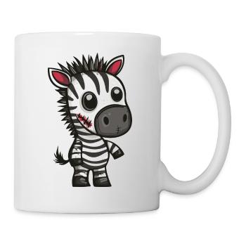 Zebra Halloween Lustig Zombie - Tasse - Weiß - Rechts