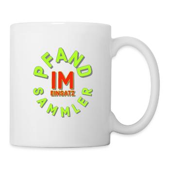 Pfandsammler im Einsatz - Tasse - Weiß - Rechts