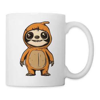 Faultier Halloween Lustig Zombie - Tasse - Weiß - Rechts