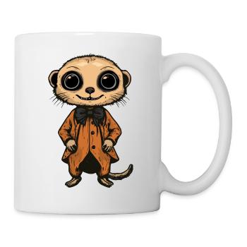 Erdmännchen Halloween Lustig Zombie - Tasse - Weiß - Rechts