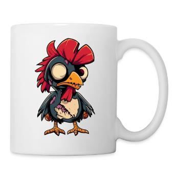 Hahn Halloween Comic Lustig - Tasse - Weiß - Rechts
