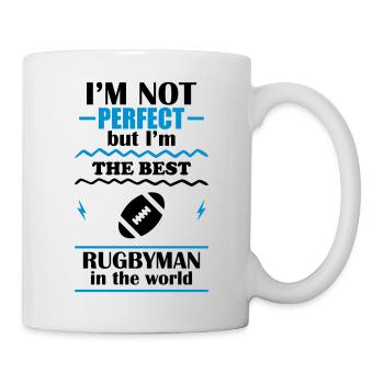 Nicht perfekt, aber der beste Rugbyspieler - Tasse - Weiß - Rechts
