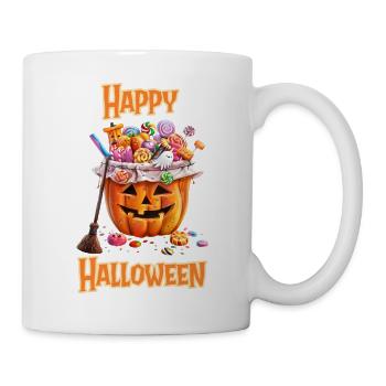 Halloween – Happy Halloween Pumpkin with Candy - Mug - white - Right