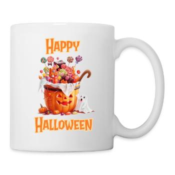 Halloween – Happy Halloween Pumpkin with Candy - Mug - white - Right