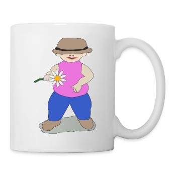 Eine Blume für Sie - Tasse - Weiß - Rechts
