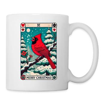 Weihnachten Roter Kardinal - Tasse - Weiß - Rechts