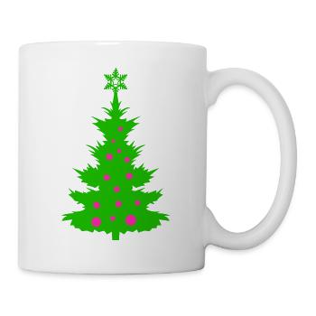 Weihnachtsbaum - Tasse - Weiß - Rechts