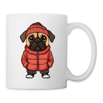 Bullmastiff Chien Hiver - Mug blanc - blanc - Droite