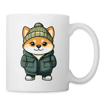 Akita Inu Hund Winter - Tasse - Weiß - Rechts