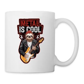 Metal Sloth - Metall ist cool - Tasse - Weiß - Rechts