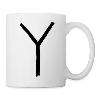 Buchstaben Y - Tasse - Weiß - Rechts