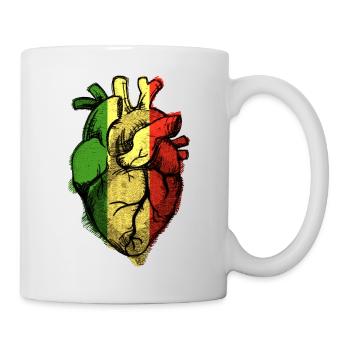 Drapeau du Cœur du Mali Gratuit - Montrer de l’amour pour le Mali - Mug blanc - blanc - Droite
