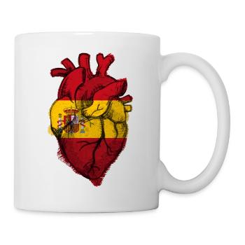 Free Spain Heart Flag - Show Love for Spain - Mug - white - Right