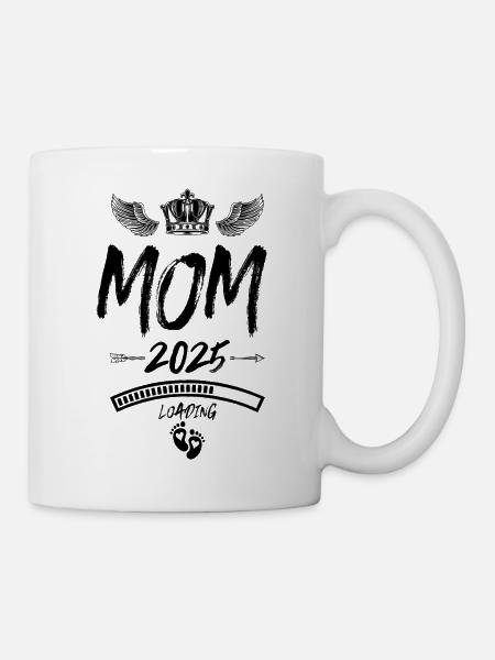 Maman 2025 Chargement Maman disant - Mug blanc - blanc
