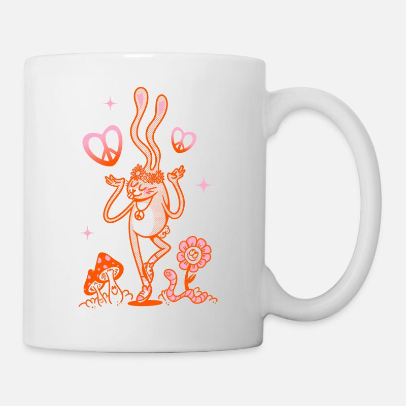 Zen Groovy Bunny - Mug blanc - blanc