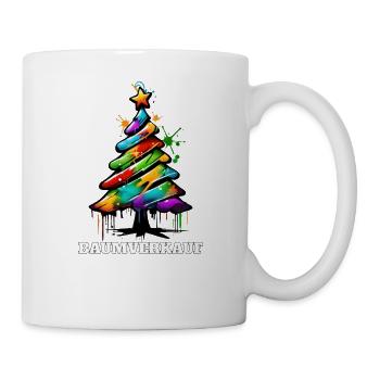 Baumverkauf Weihnachtsbaum Christbaum Tanne - Tasse - Weiß - Rechts
