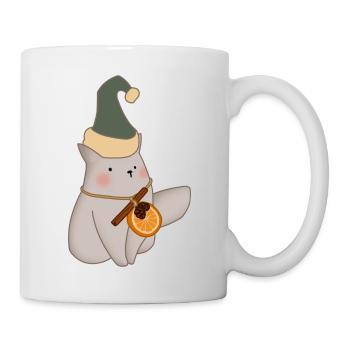 Chat de Noël - Mug blanc - blanc - Droite