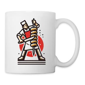 Dönermann Logo Döner Kebab - Mug - white - Right