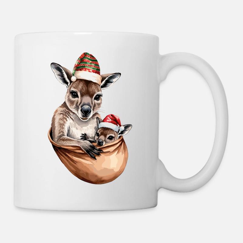 Kangourous de Noël - Mug blanc - blanc