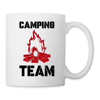 lagerfeuer camping team - Tasse - Weiß - Rechts