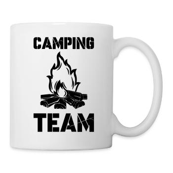 lagerfeuer camping team - Tasse - Weiß - Rechts