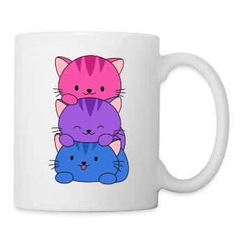 Chats bisexuels mignons LGBT bi - Mug blanc - blanc - Droite