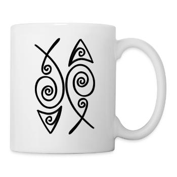 Zwei Fische - Tasse - Weiß - Rechts