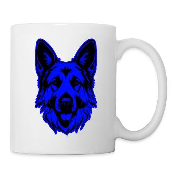 German Shepherd Dog Animal Portrait - Mug - white - Right