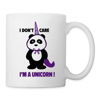 Panda als Einhorn,Lustiges Geschenk für Kids - Tasse - Weiß - Rechts