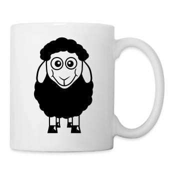 Black Sheep Small Cute Cute Lamb Cool Comic - Mug - white - Right