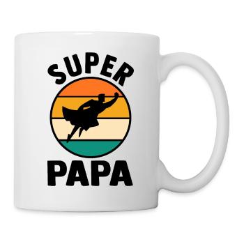 Père Papa Super-héros - Mug blanc - blanc - Droite