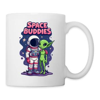 Copains de l’espace - Mug blanc - blanc - Droite