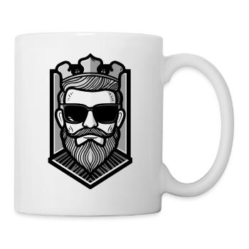 King Crown Hipster Cool Party - Mug - white - Right