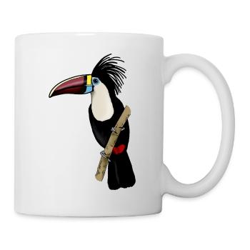 Tukan auf Ast - Tasse - Weiß - Rechts
