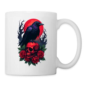 Majestätische Krähe - Tasse - Weiß - Rechts