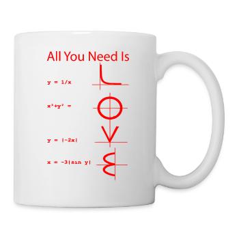 all you need is love amore Blumen Frauen Mädchenmode - Tasse - Weiß - Rechts