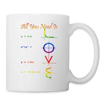 all you need is love amore Blumen Frauen Mädchenmode - Tasse - Weiß - Rechts